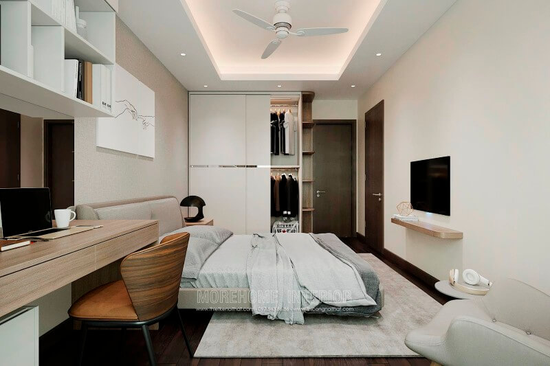 Mỹ mãn với ý tưởng sắp xếp nội thất phòng ngủ phong cách hiện đại cho căn hộ chung cư nhỏ Thiết kế nội thất phòng ngủ chung cư